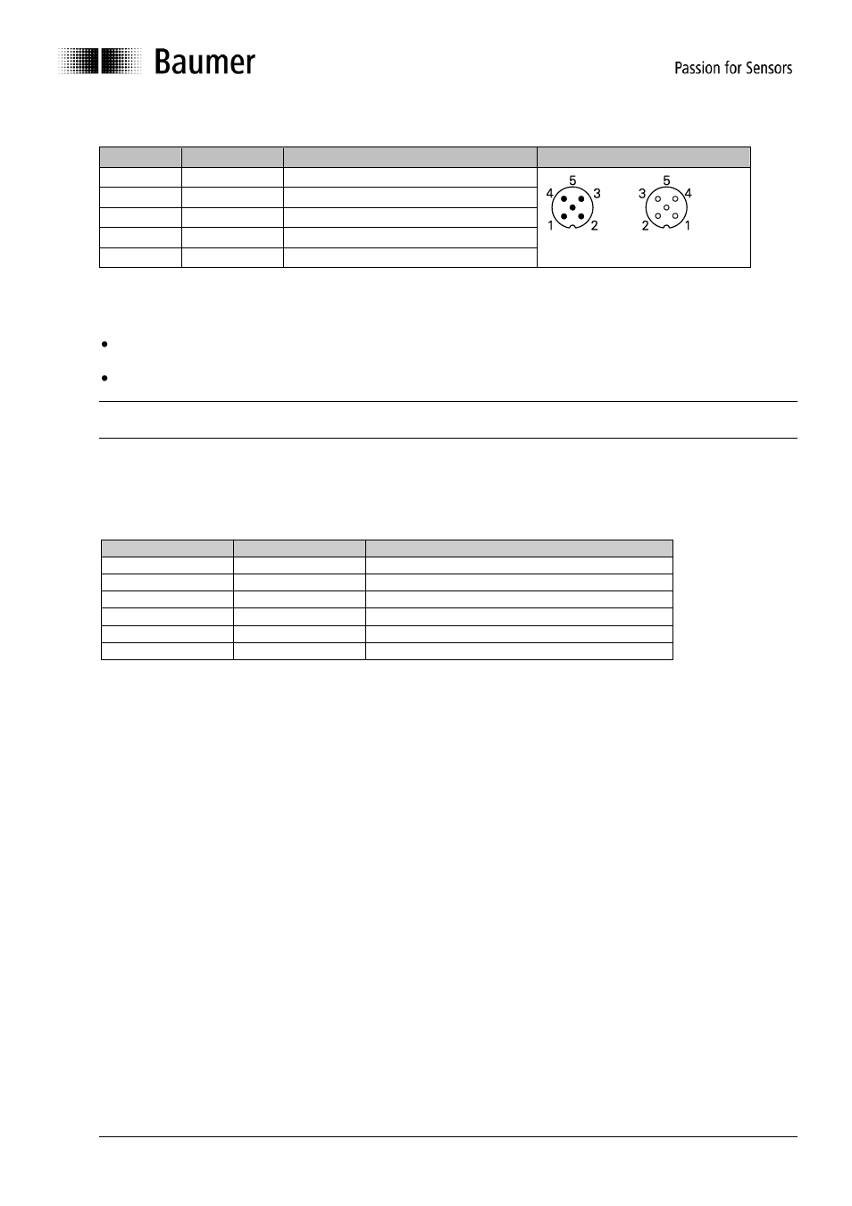 Terminal assignment, Display elements (status display) | Baumer G1-G2-G0-GE-GB-GXxxx User Manual | Page 52 / 52