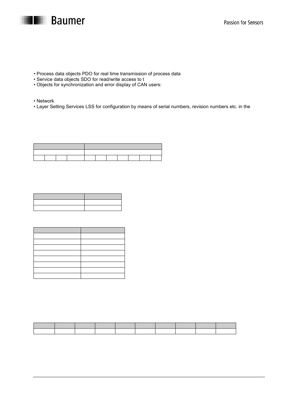 Canopen communication, Communication profile, Canopen message structure | Baumer G1-G2-G0-GE-GB-GXxxx User Manual | Page 9 / 52