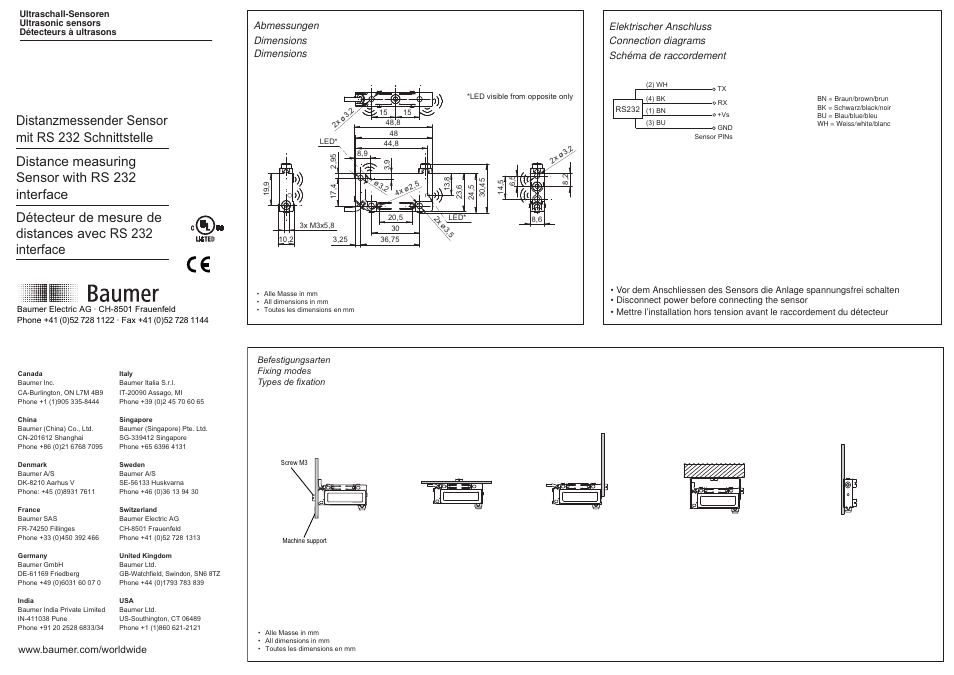 Baumer UNDK 09T9114 User Manual | 2 pages