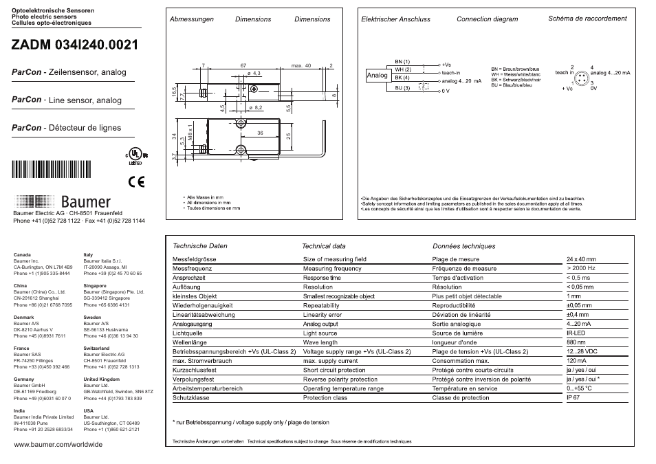 Baumer ZADM 034I240.0021 User Manual | 4 pages