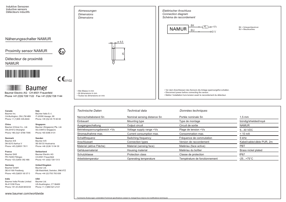 Baumer IFRM 06X9503/P User Manual | 4 pages