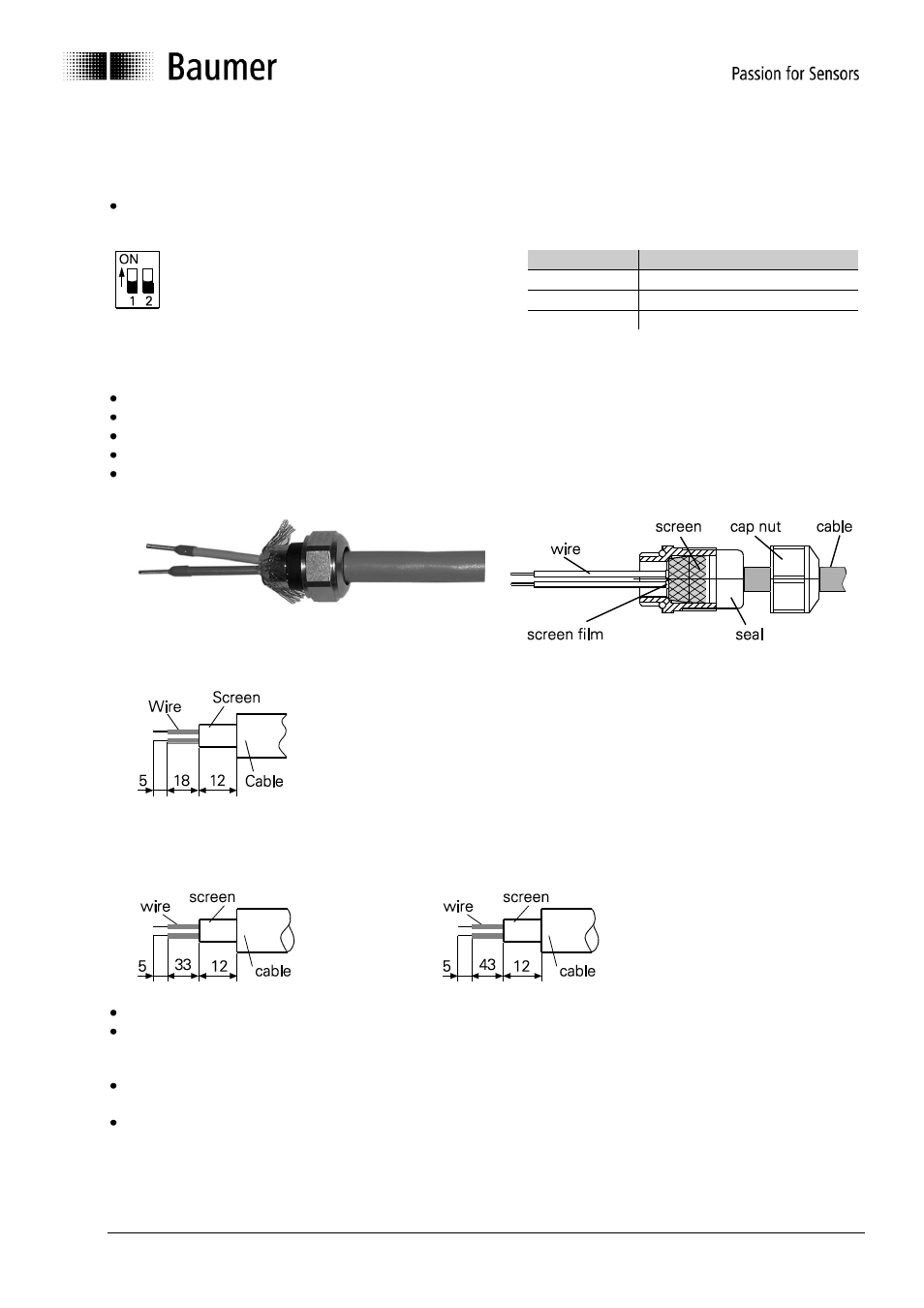 Terminating resistor, Bus cover connection | Baumer G1-G2-G0-GE-GB-GXxxx User Manual | Page 22 / 26
