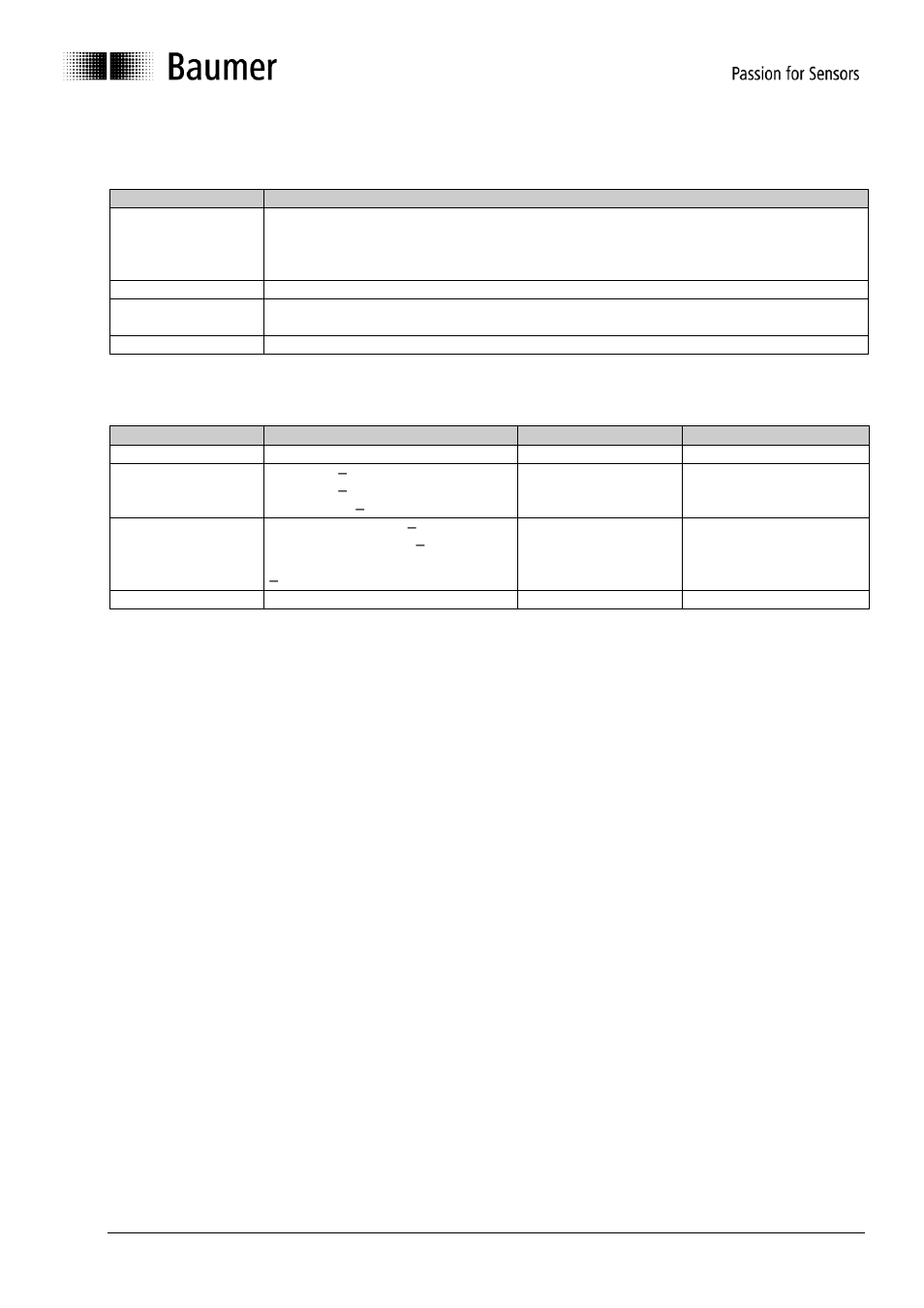 Encoder operating parameters | Baumer G1-G2-G0-GE-GB-GXxxx User Manual | Page 8 / 26