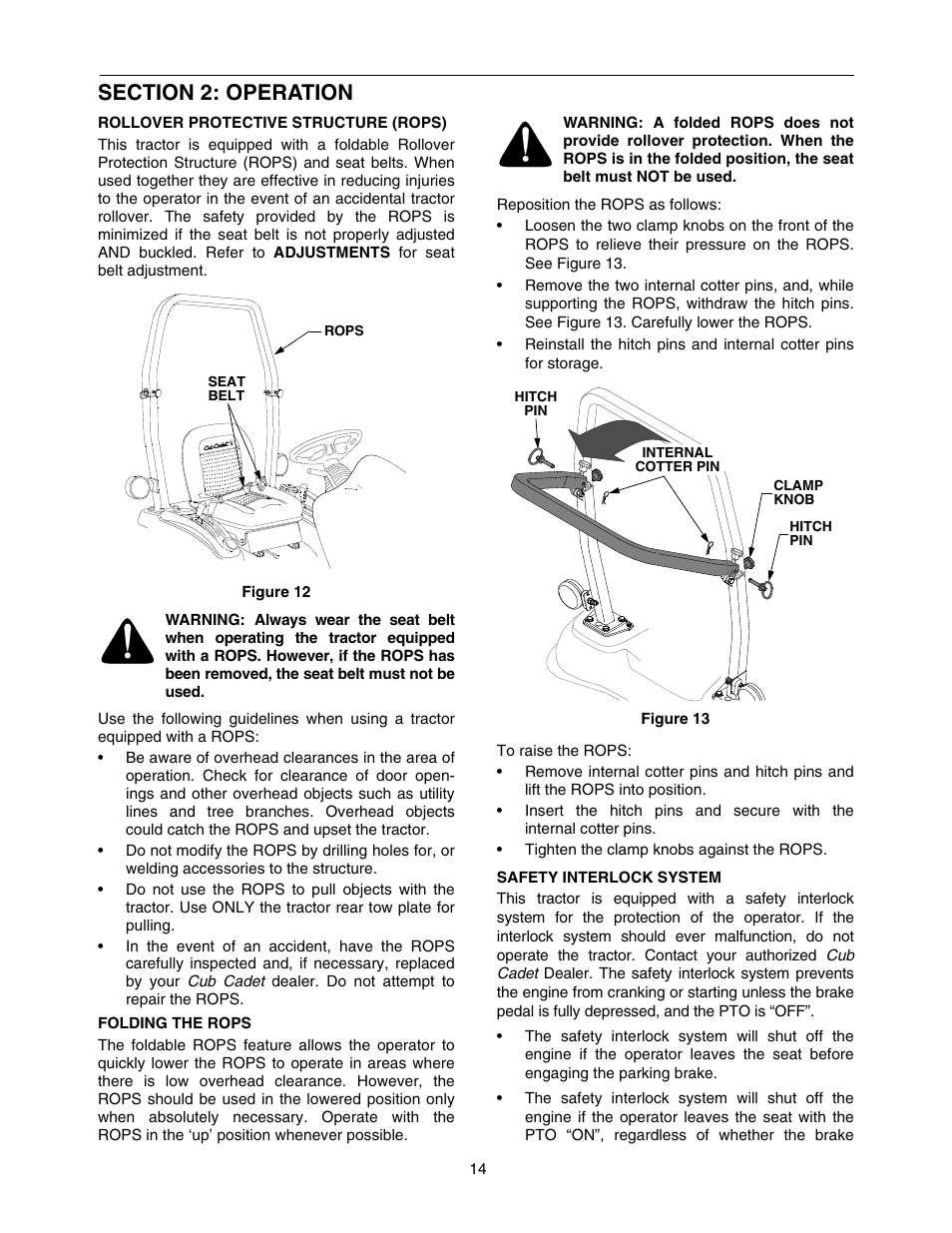 Cub Cadet 5264D User Manual | Page 14 / 48