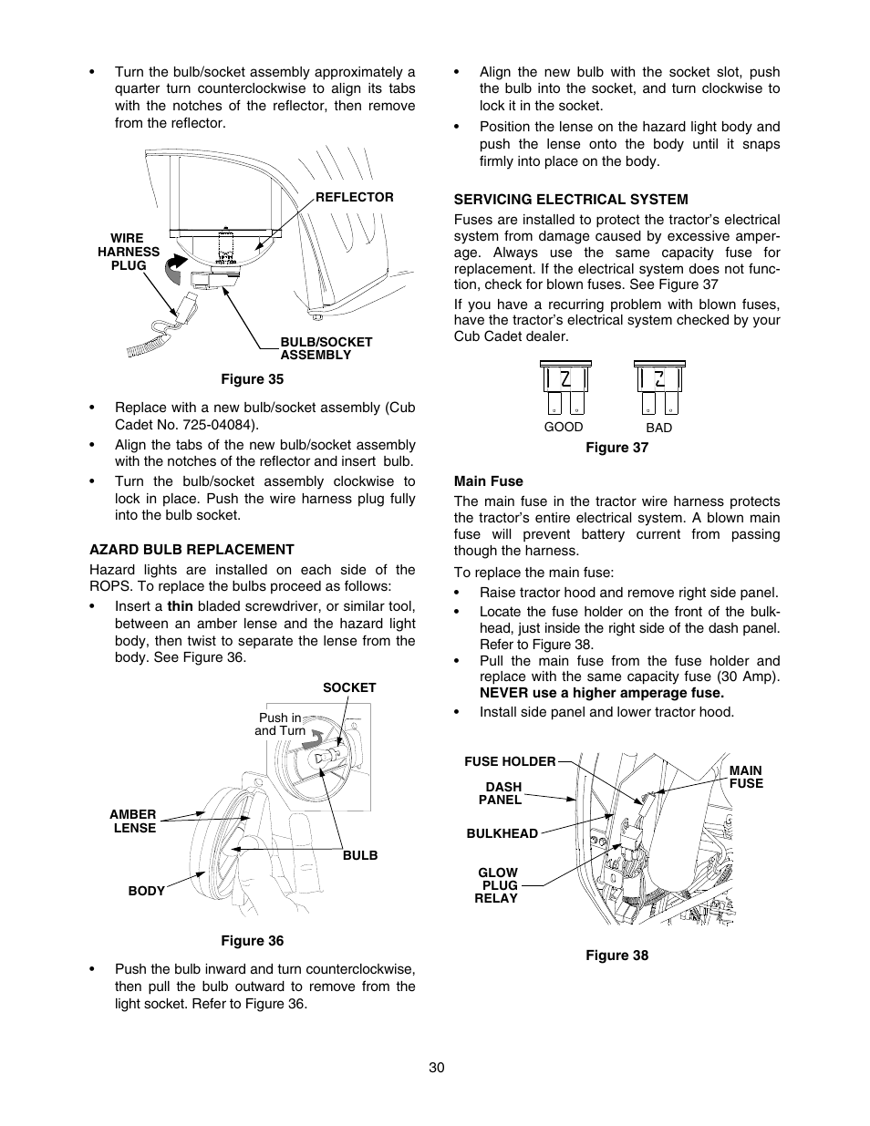 Cub Cadet 5264D User Manual | Page 30 / 48