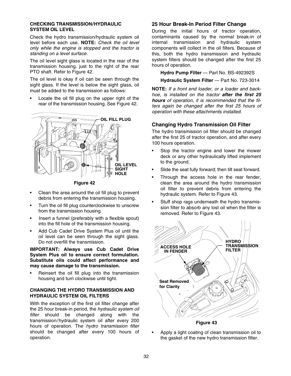 Cub Cadet 5264D User Manual | Page 32 / 48