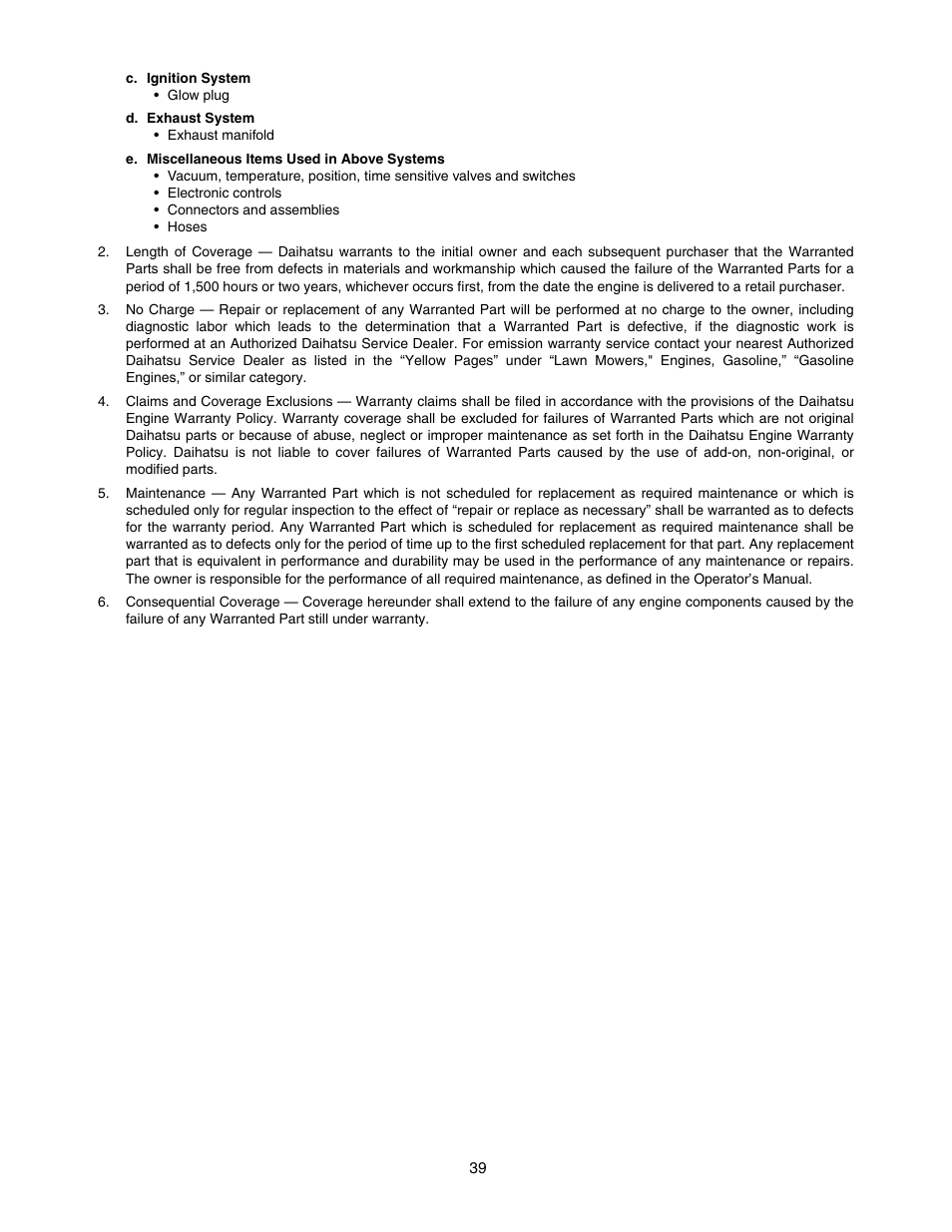 Cub Cadet 5264D User Manual | Page 39 / 48