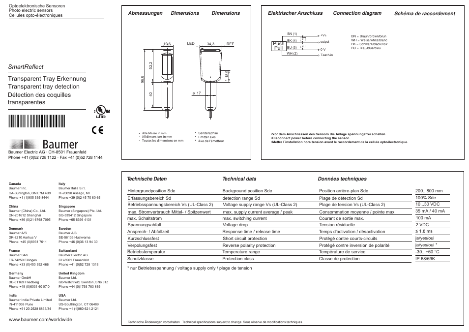Baumer FNDH 14G6902 User Manual | 3 pages