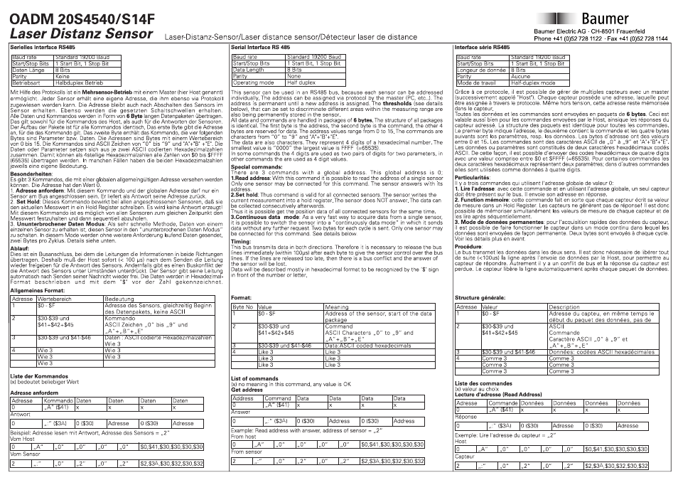 Baumer OADM 20S4540/S14F User Manual | Page 3 / 6