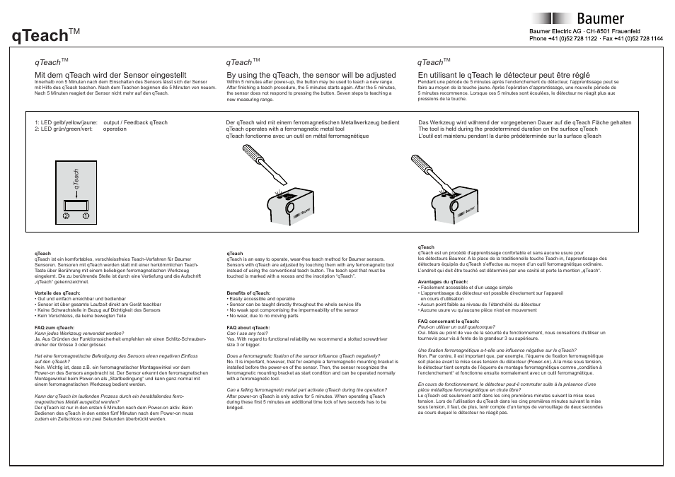 Qteach | Baumer OHDK 25G6921 User Manual | Page 3 / 3