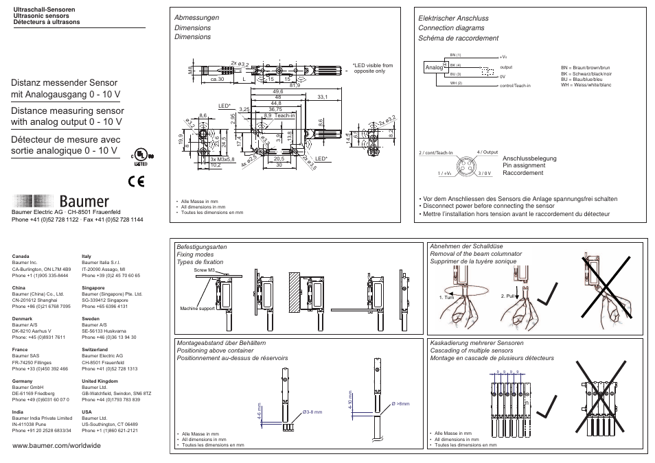 Baumer UNCK 09U6914/KS35AD1 User Manual | 3 pages