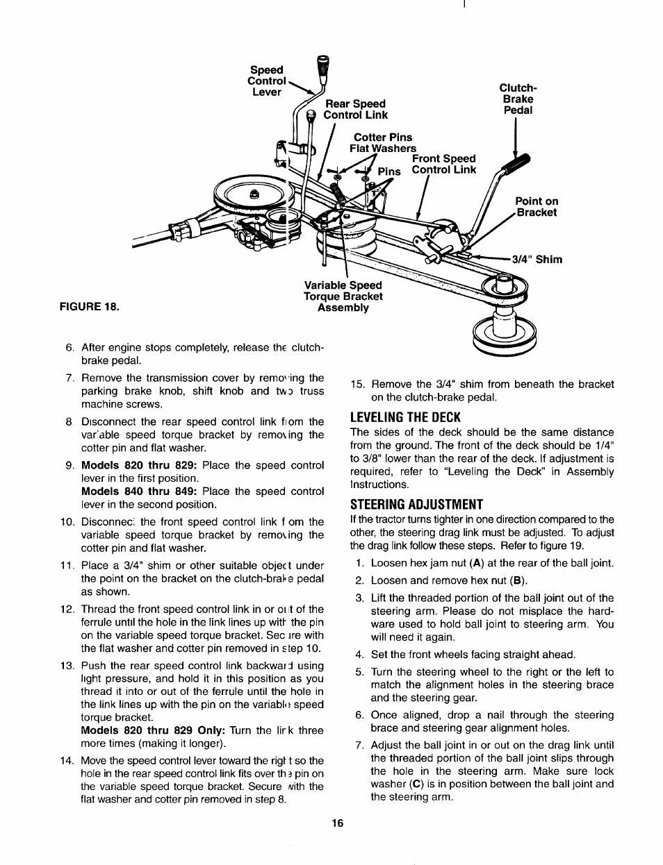 Bolens 840 thru 849 User Manual | Page 16 / 24