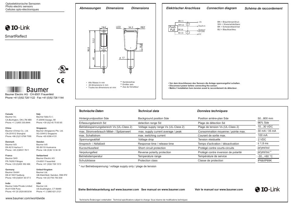 Baumer FNDH 14G6901/IO User Manual | 2 pages