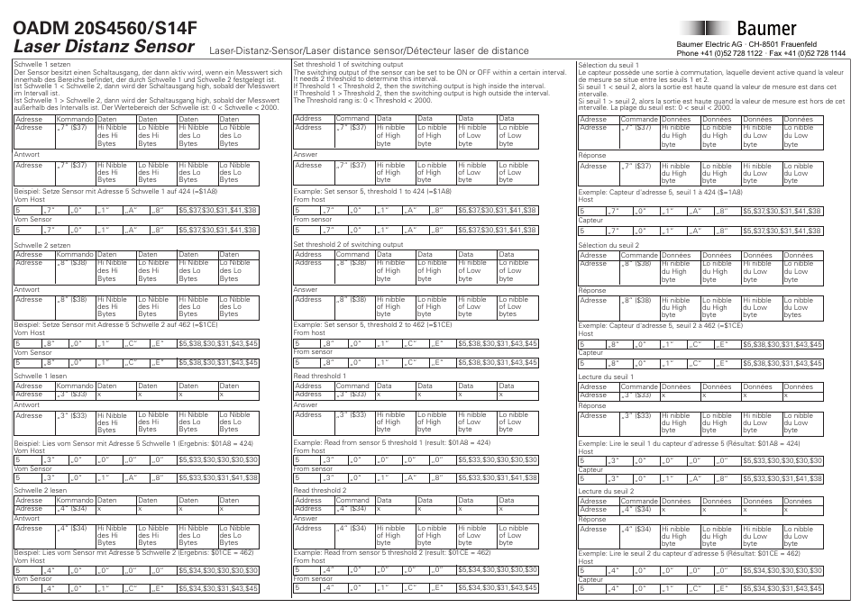 Baumer OADM 20S4560/S14F User Manual | Page 5 / 6