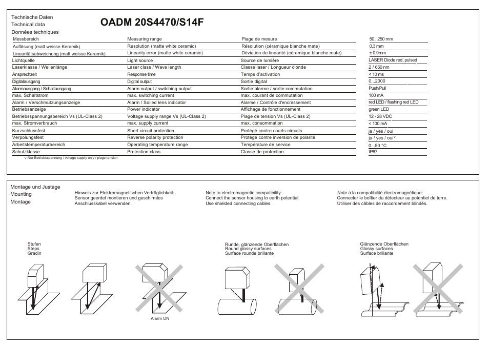 Baumer OADM 20S4470/S14F User Manual | Page 2 / 6