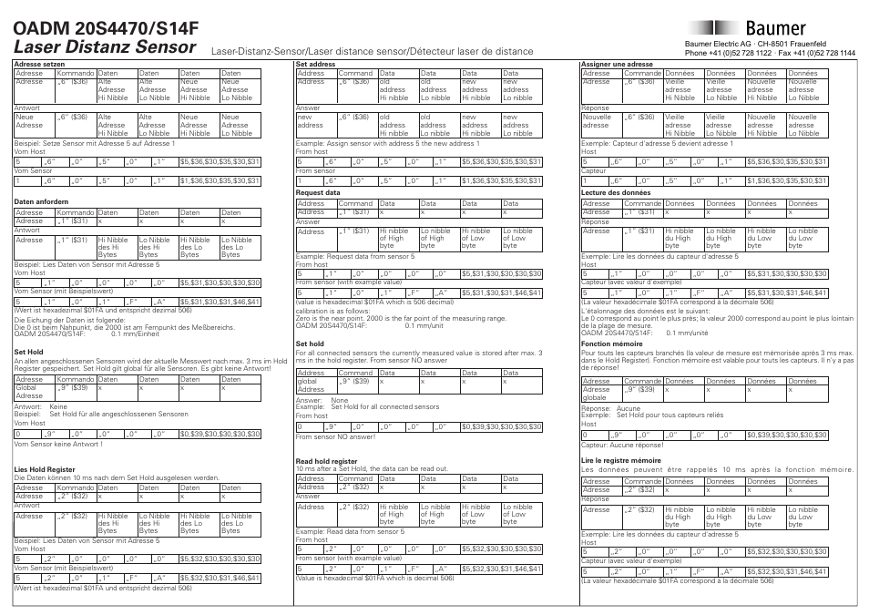 Baumer OADM 20S4470/S14F User Manual | Page 4 / 6