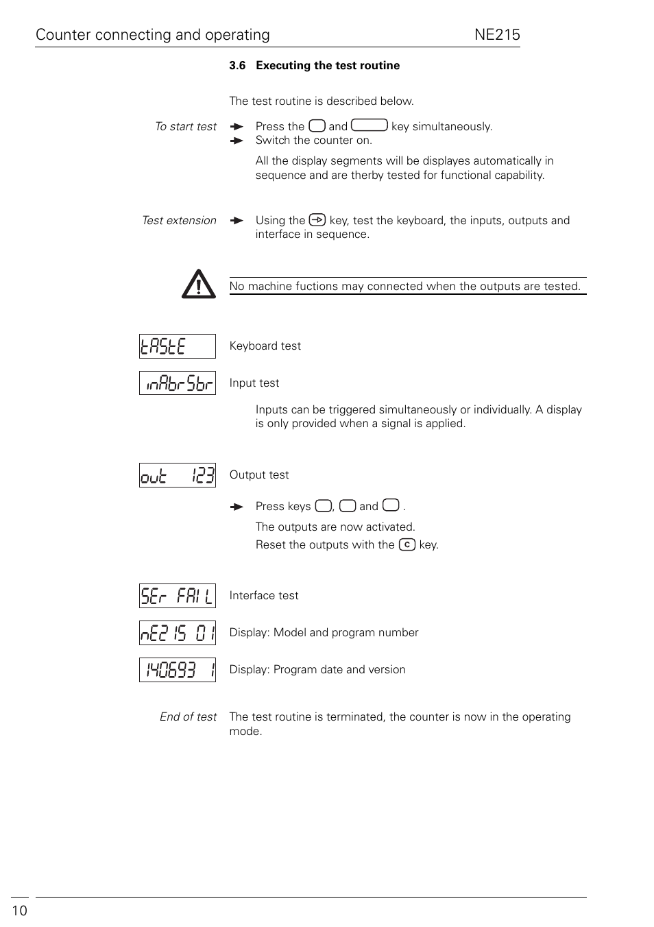 Ne215 counter connecting and operating | Baumer NE215 User Manual | Page 10 / 40