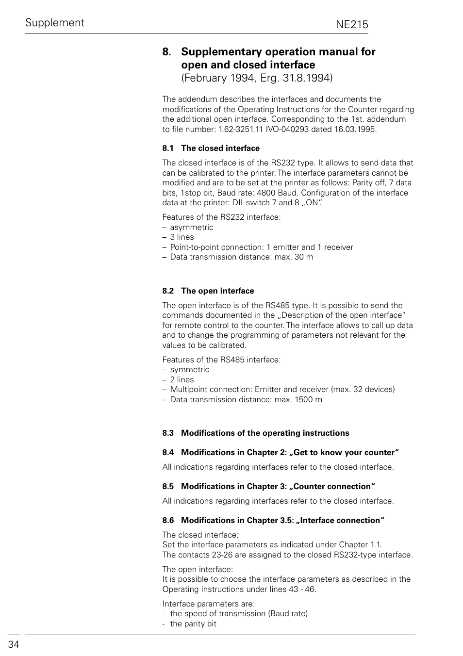 Baumer NE215 User Manual | Page 34 / 40