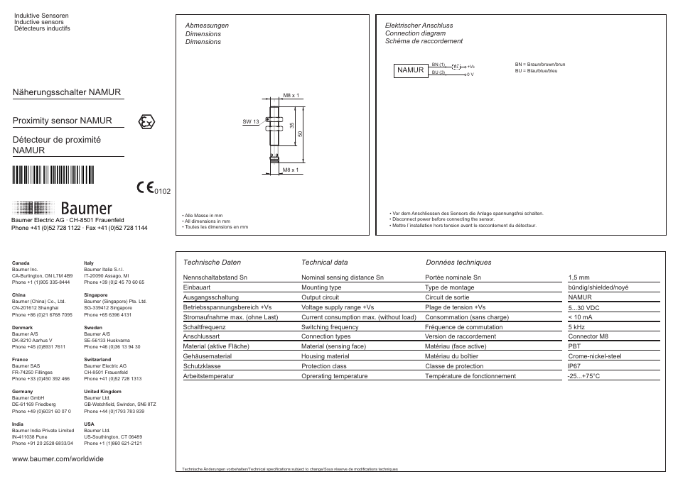 Baumer IFRM 08X9501/S35 User Manual | 4 pages