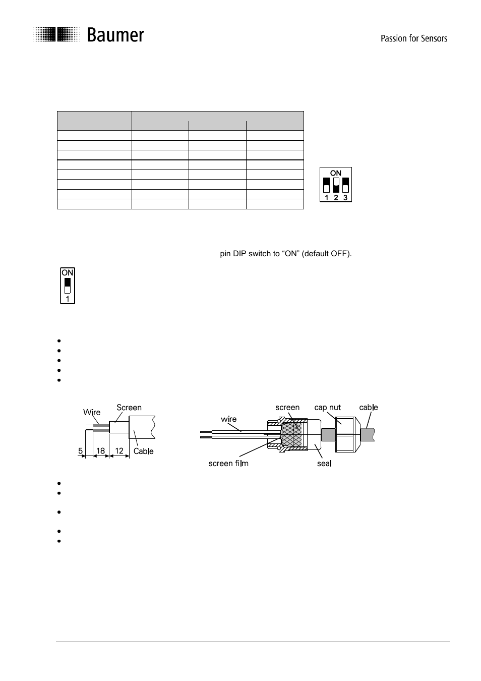 Setting the baud rate, Terminating resistor, Connecting the inclination sensor | Baumer GNAMG User Manual | Page 40 / 41