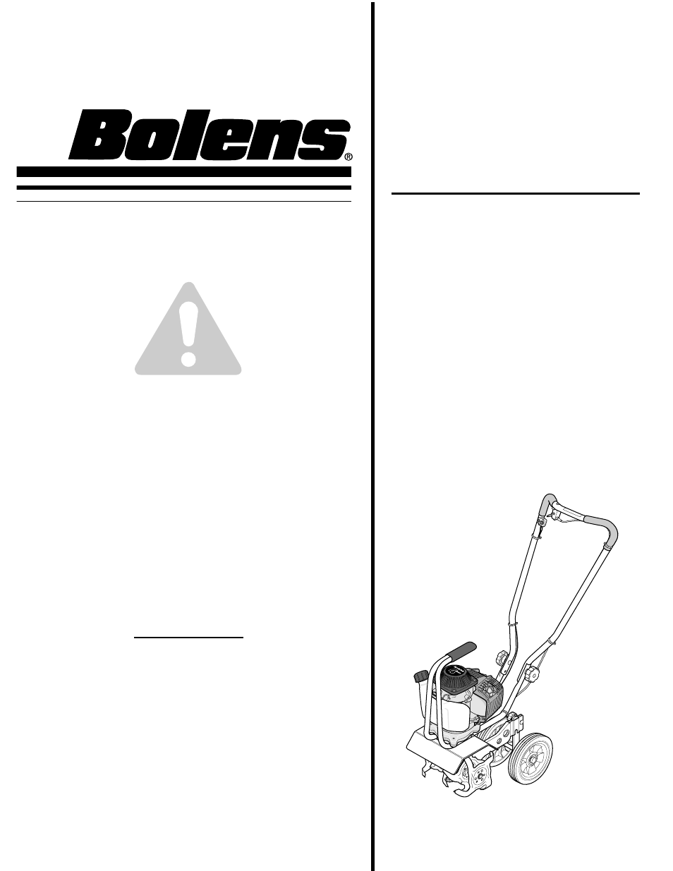 Bolens 12228 User Manual | 16 pages