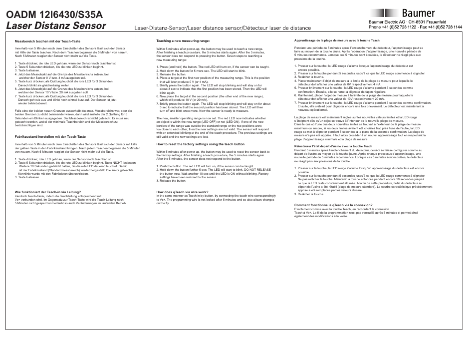 Baumer OADM 12I6430/S35A User Manual | Page 4 / 4