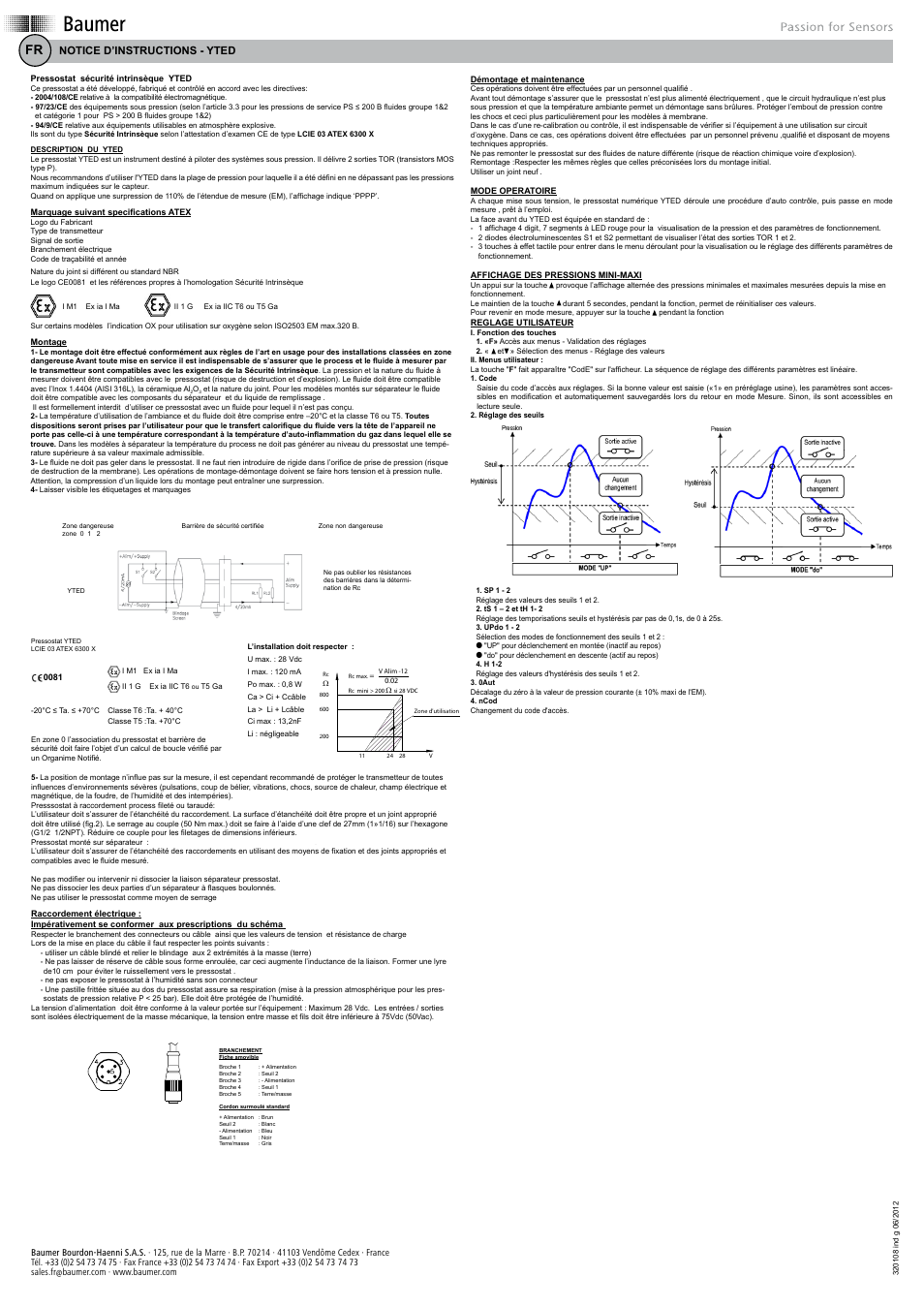Baumer YTED User Manual | 4 pages