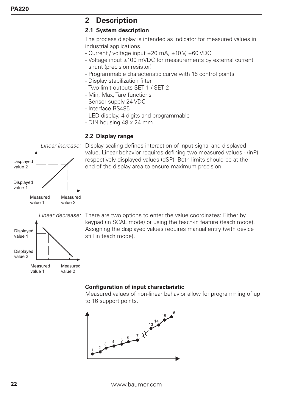 2 description | Baumer PA220 User Manual | Page 22 / 53