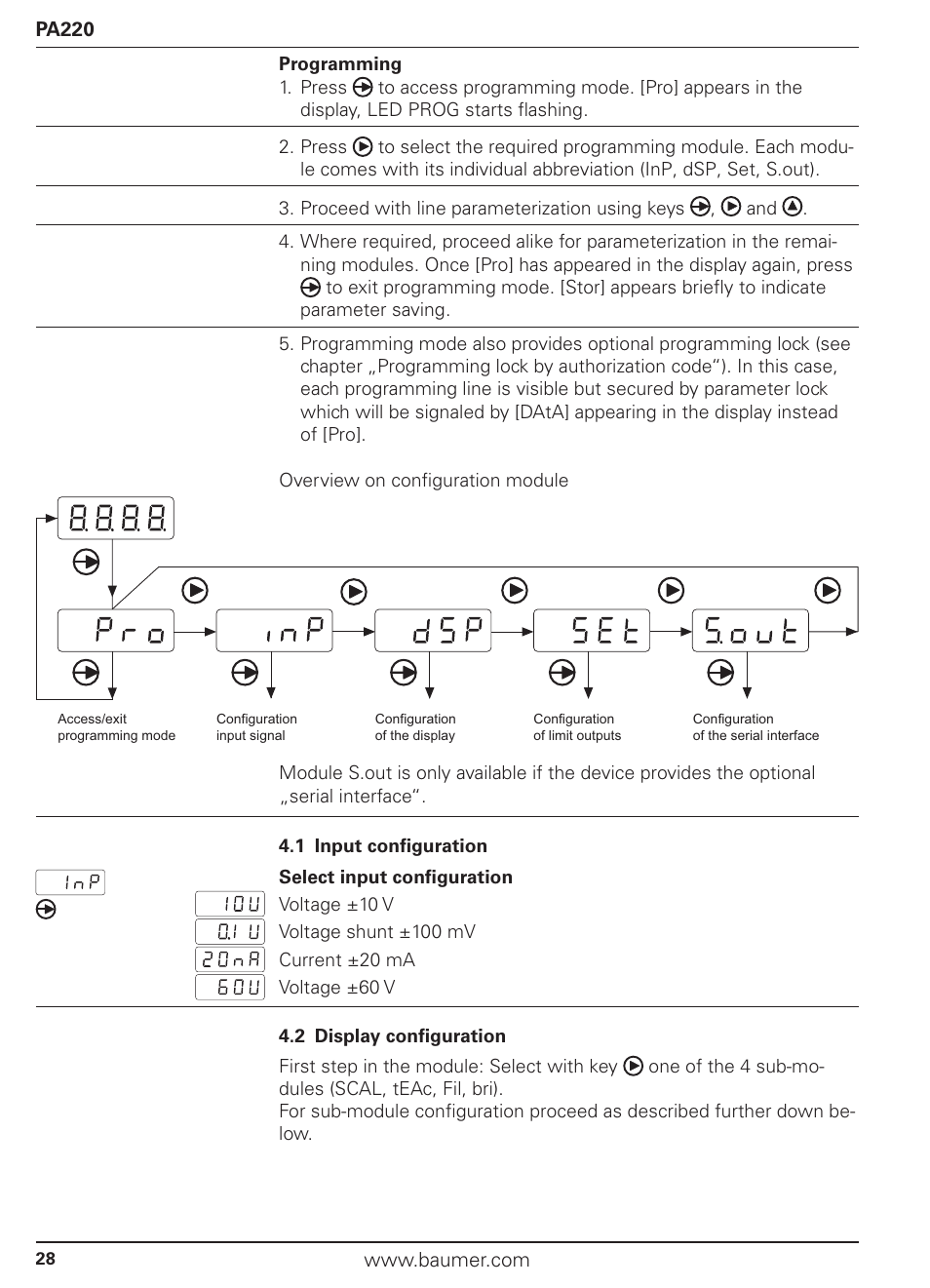 Baumer PA220 User Manual | Page 28 / 53