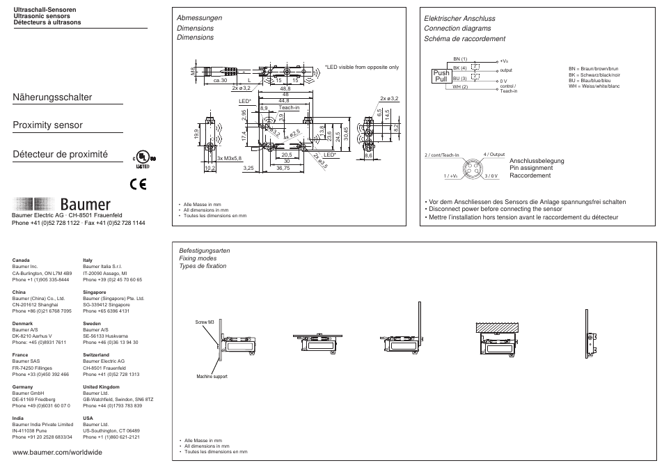 Baumer UNDK 09G8914/KS35A User Manual | 3 pages