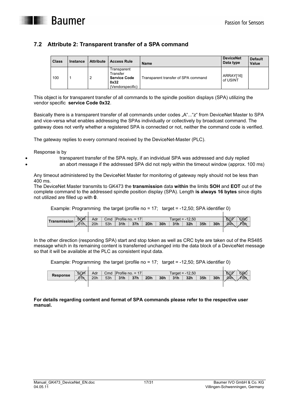 Baumer GK473 User Manual | Page 17 / 31