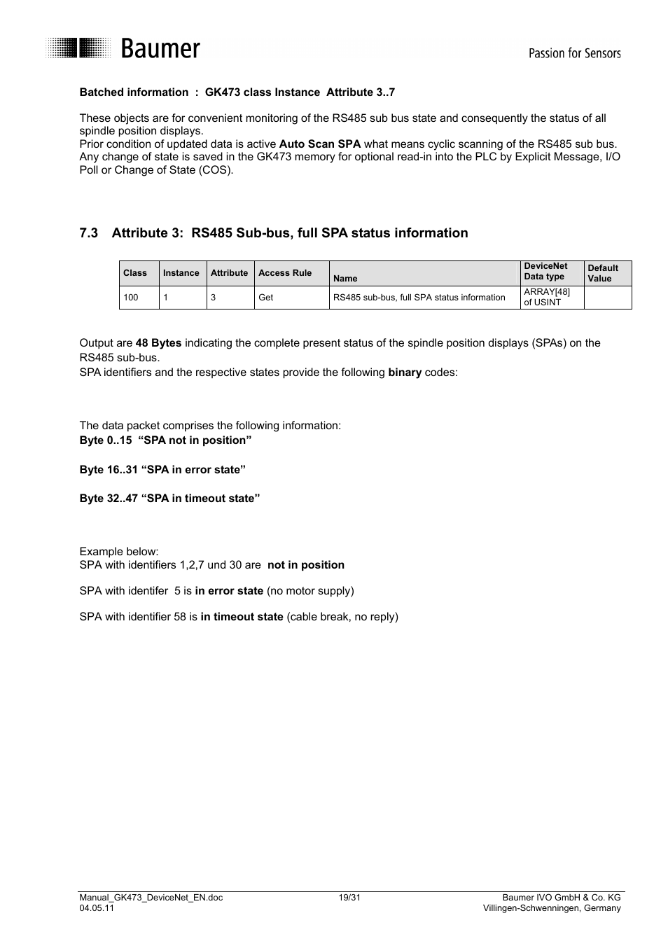 Baumer GK473 User Manual | Page 19 / 31