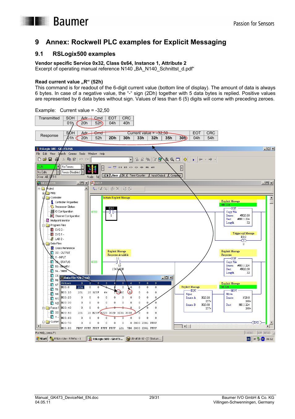 1 rslogix500 examples | Baumer GK473 User Manual | Page 29 / 31