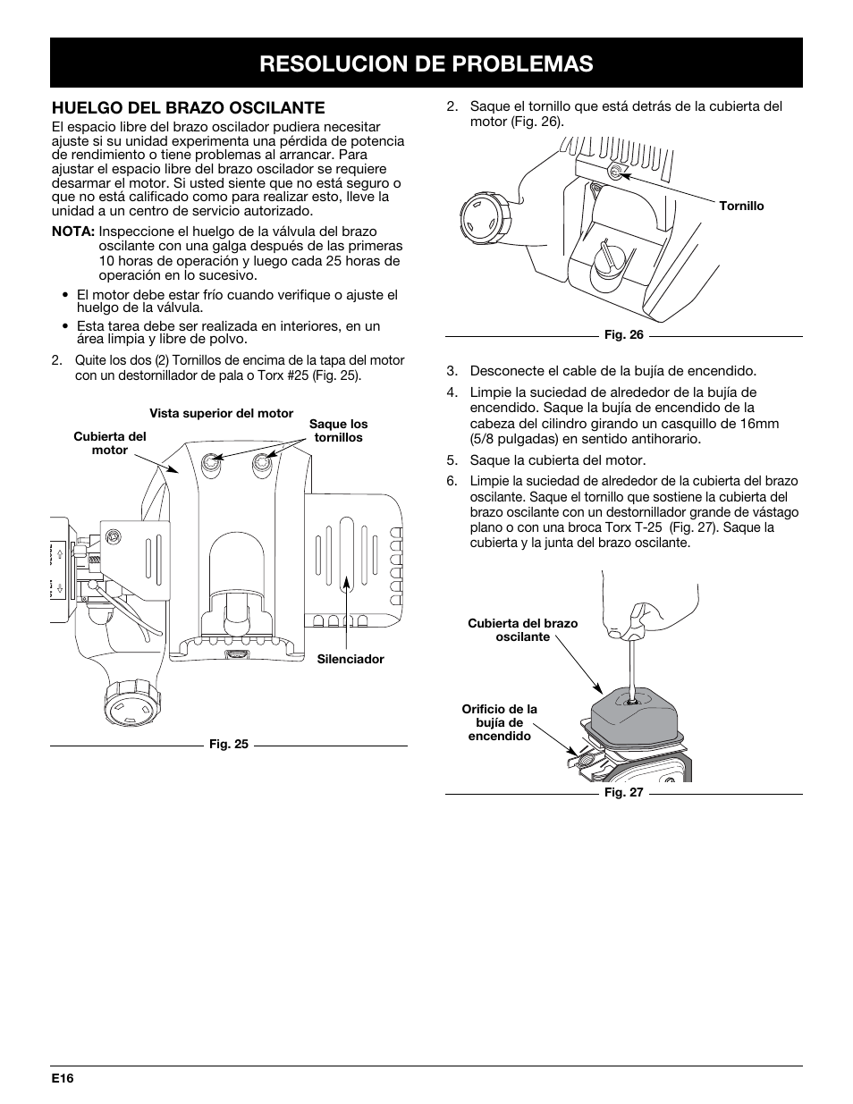 Resolucion de problemas | Craftsman 316.292711 User Manual | Page 38 / 48