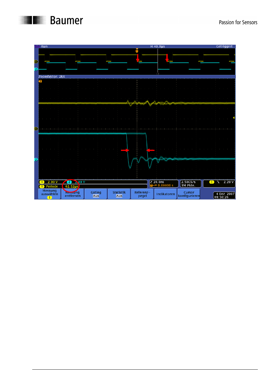 Icture, 13 s, Ample point | To consecutive sample, Point jitter, Ch1: sync, ch2: sample), For a, Multi turn device | Baumer ATD User Manual | Page 30 / 42