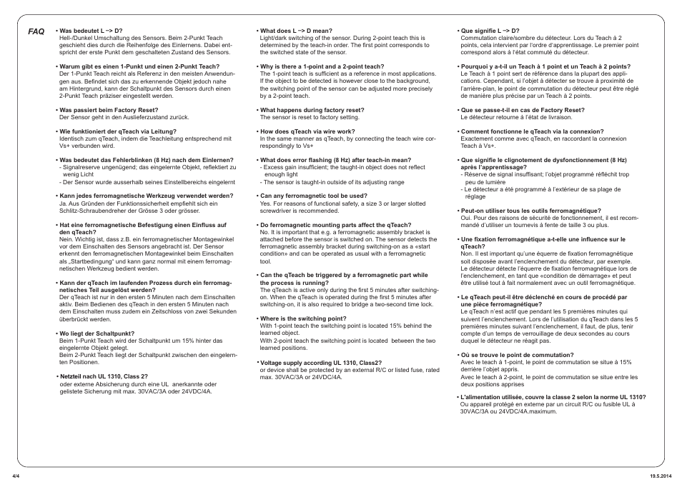 Baumer O500.GP-GW1B.72O User Manual | Page 4 / 4