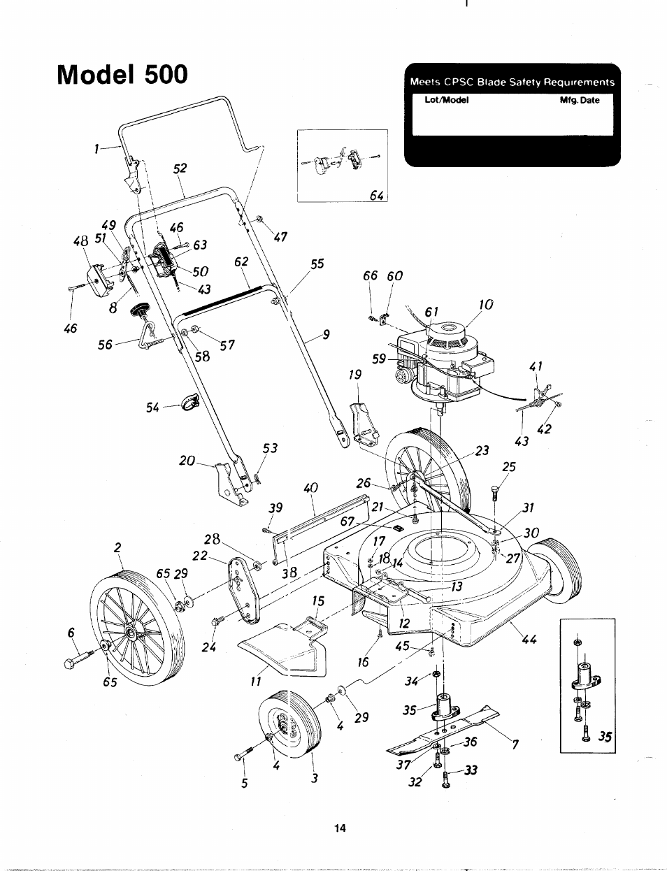 Model 500 | Bolens 115-500-000 User Manual | Page 14 / 16