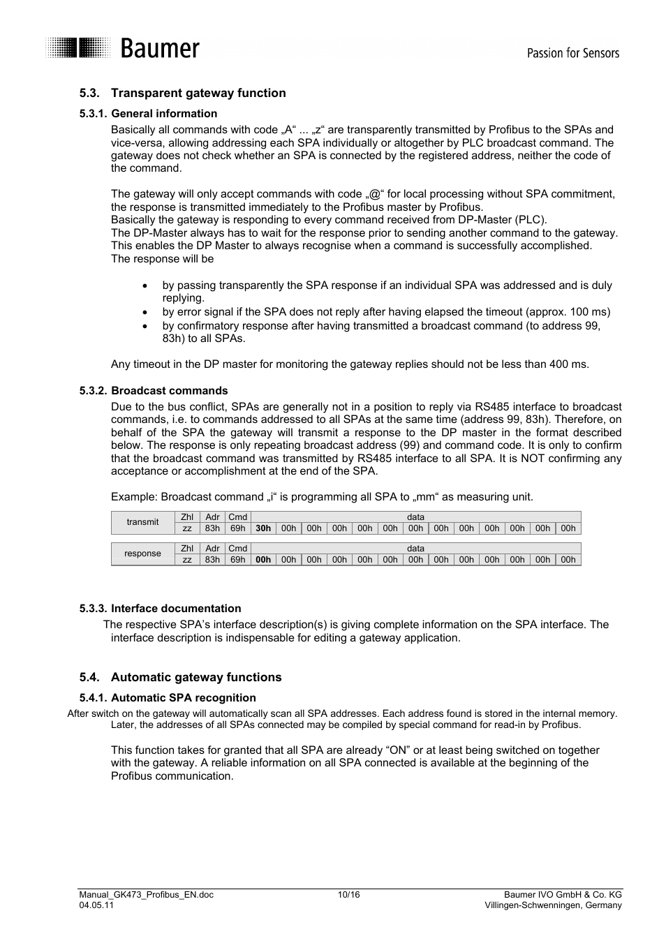 Baumer GK473 User Manual | Page 10 / 16