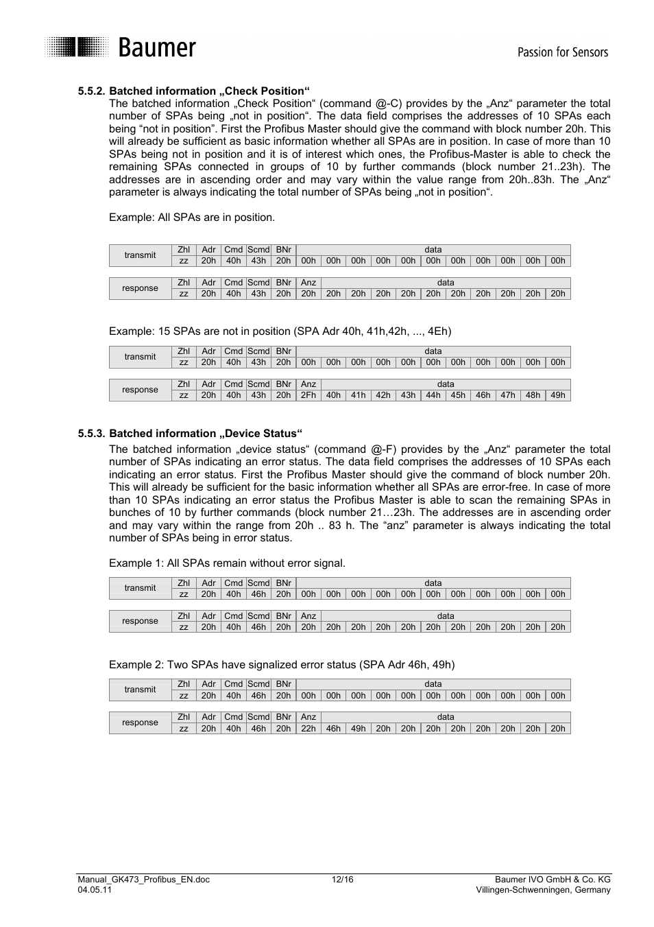 Baumer GK473 User Manual | Page 12 / 16