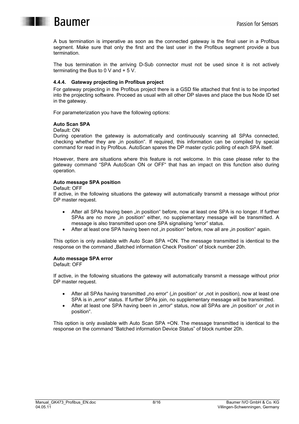 Baumer GK473 User Manual | Page 8 / 16