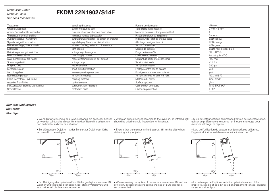 Baumer FKDM 22N1902/S14F User Manual | Page 2 / 4
