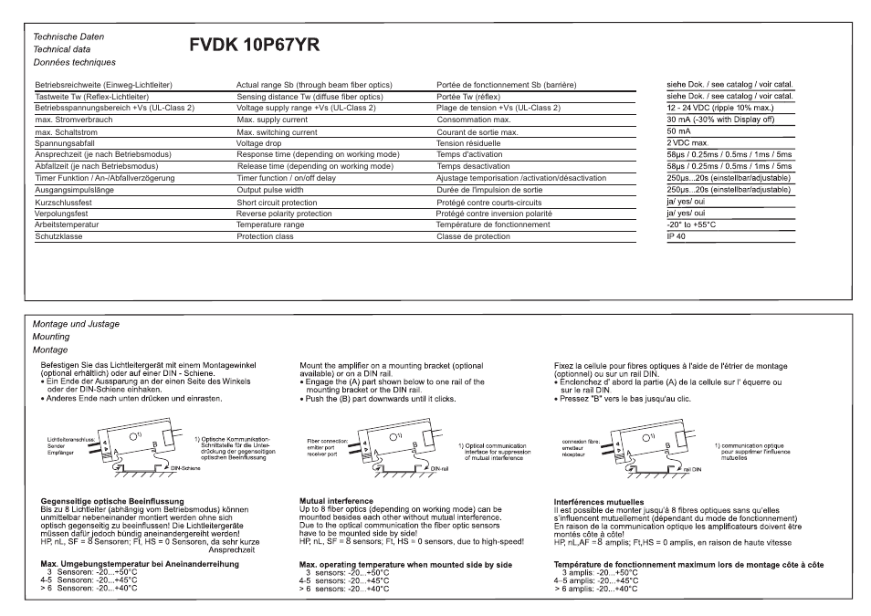 Baumer FVDK 10P67YR User Manual | Page 2 / 9