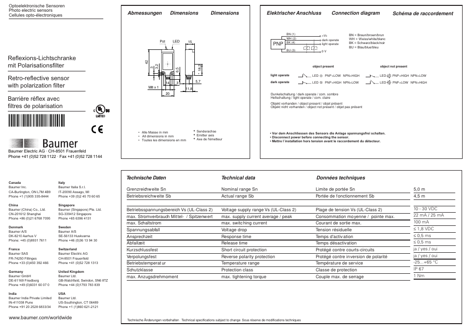 Baumer FPDK 20P5101/S35A User Manual | 2 pages