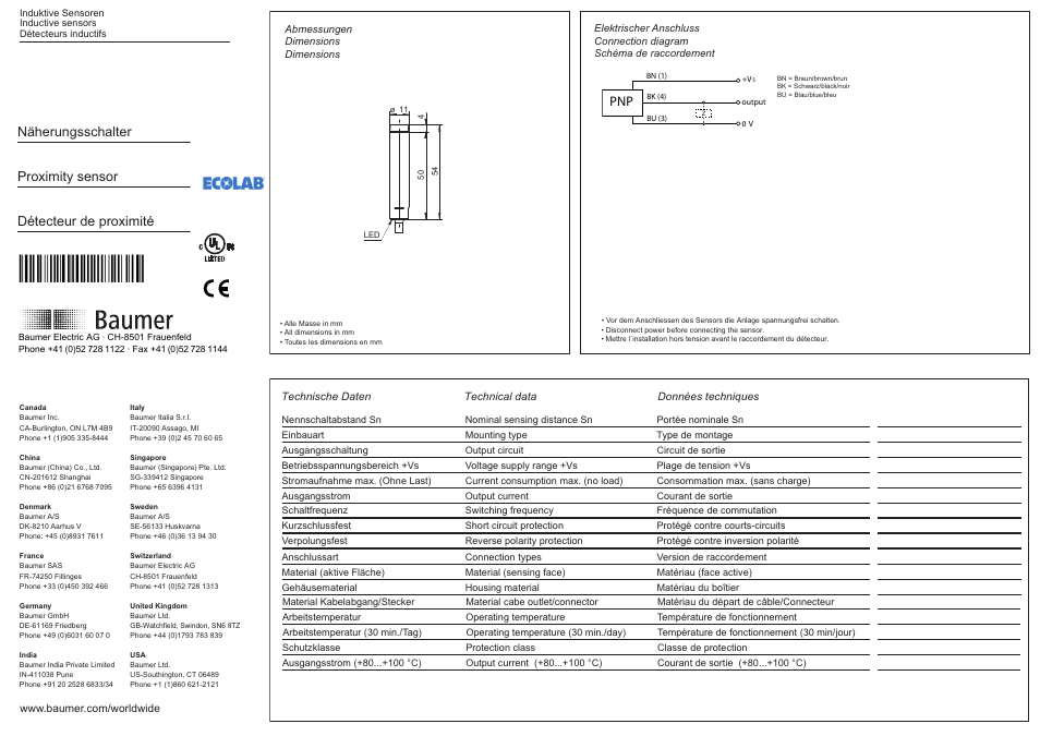 Baumer IFBR 11P13T1/L-9 User Manual | 2 pages