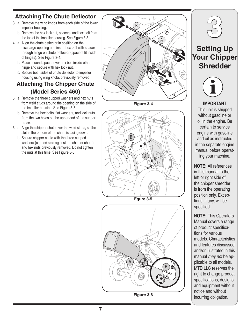 Setting up your chipper shredder | MTD 450 Series User Manual | Page 7 / 36
