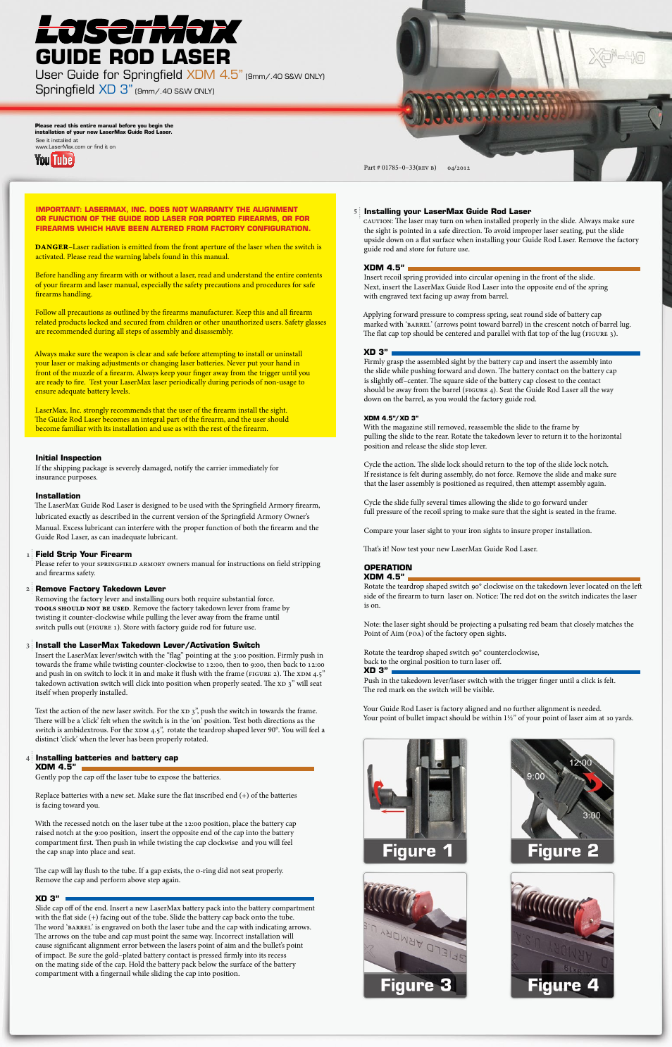 LaserMax LMS-XDMS User Manual | 2 pages