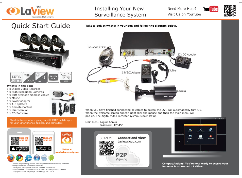 LaView Zero Series 4 Channel DVR User Manual | 1 page