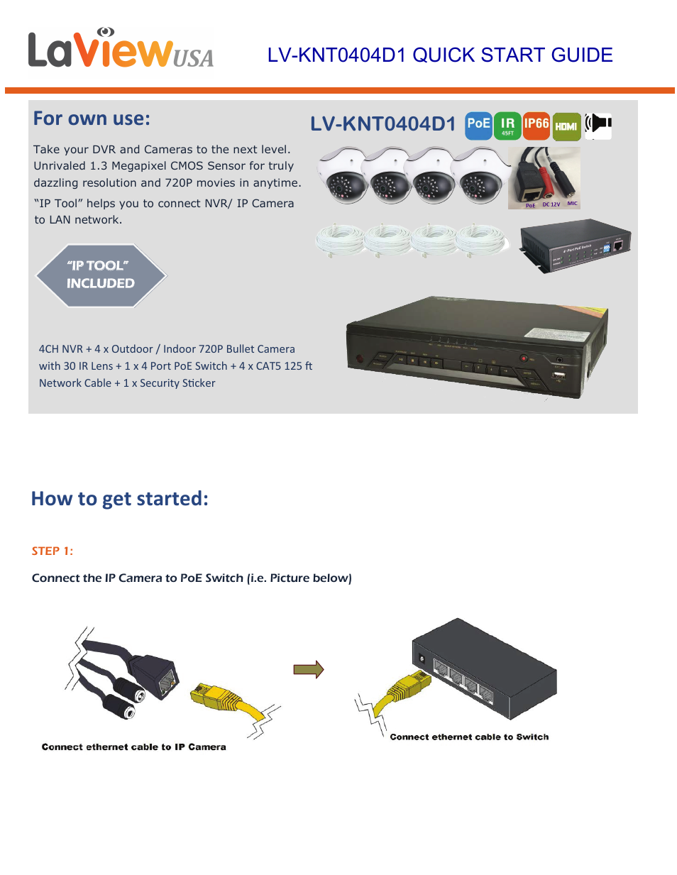 LaView LV-KNT0404D1 User Manual | 2 pages