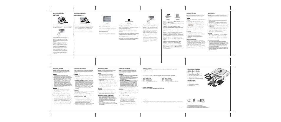 Lexar USB 2.0 Multi-Card Reader User Manual | 1 page