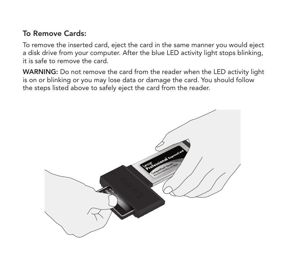 Lexar Professional ExpressCard™ CompactFlash® Reader User Manual | Page 7 / 10